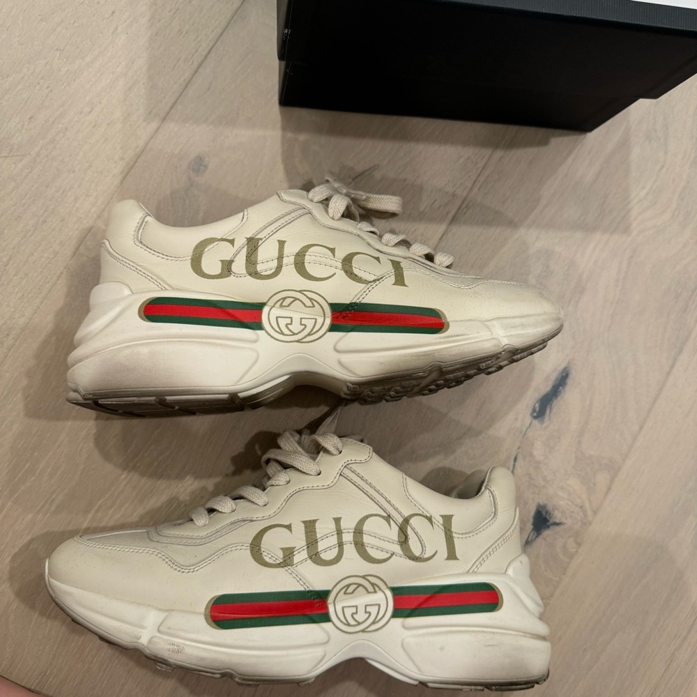 Gucci Rhyton logo sneakers women’s size 36